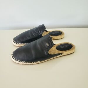Michael Kors Leather Espadrille Mules Size 6